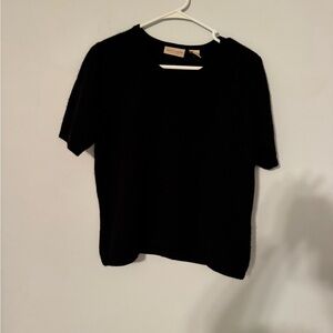 Apostrophe Black Cashmere Top